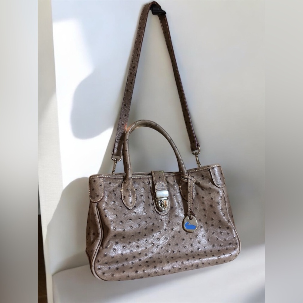 Vintage Dooney & Bourke ostrich embossed handbag/crossbody